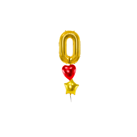 Ballone Zahl 86cm Metallic gold (1 Stk.)