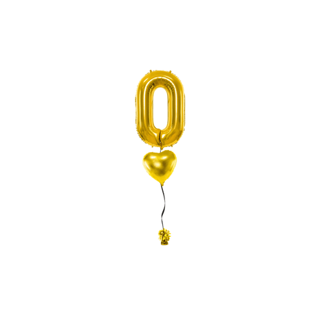 Ballone Zahl 86cm Metallic gold (1 Stk.)