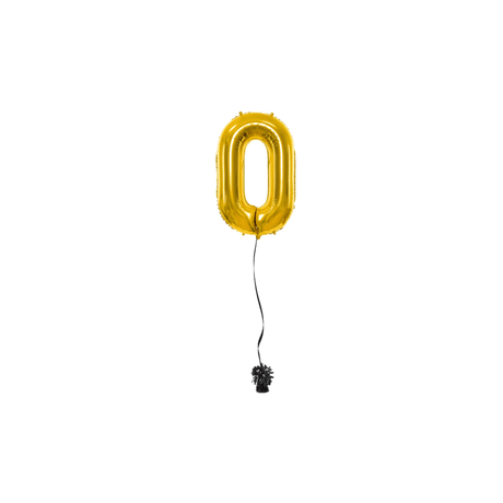Ballone Zahl 86cm Metallic gold (1 Stk.)