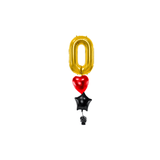 Ballone Zahl 86cm Metallic gold (1 Stk.)