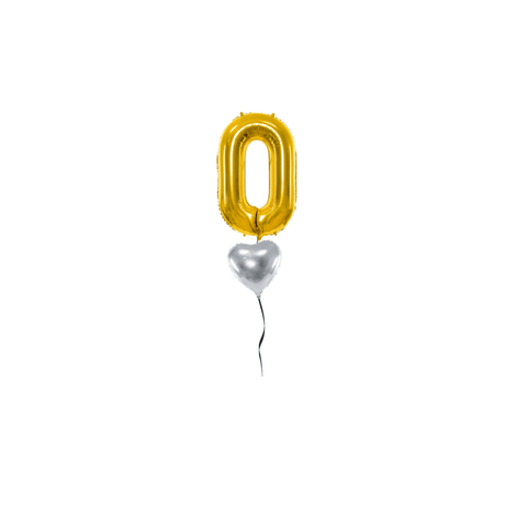 Ballone Zahl 86cm Metallic gold (1 Stk.)