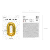Ballone Zahl 86cm Metallic gold (1 Stk.)