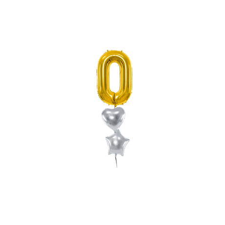 Ballone Zahl 86cm Metallic gold (1 Stk.)