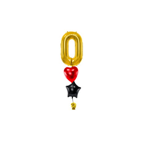 Ballone Zahl 86cm Metallic gold (1 Stk.)