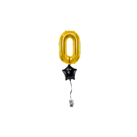 Ballone Zahl 86cm Metallic gold (1 Stk.)