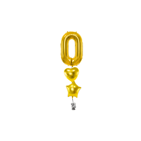 Ballone Zahl 86cm Metallic gold (1 Stk.)