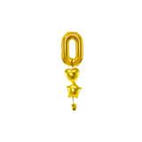 Ballone Zahl 86cm Metallic gold (1 Stk.)