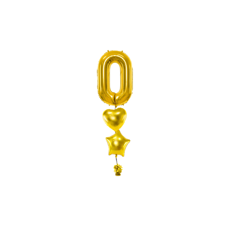Ballone Zahl 86cm Metallic gold (1 Stk.)
