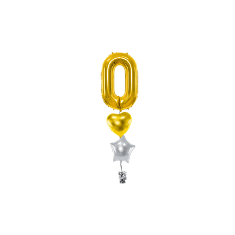 Ballone Zahl 86cm Metallic gold (1 Stk.)