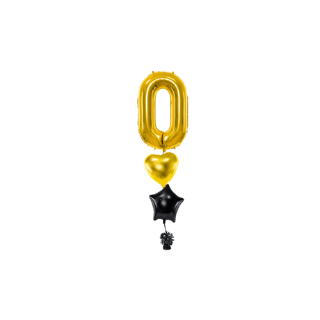 Ballone Zahl 86cm Metallic gold (1 Stk.)