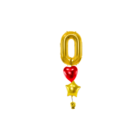 Ballone Zahl 86cm Metallic gold (1 Stk.)