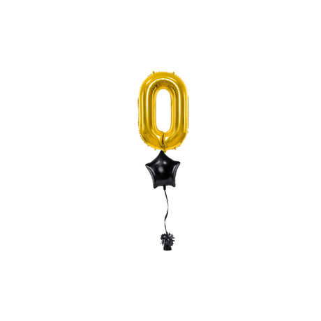 Ballone Zahl 86cm Metallic gold (1 Stk.)