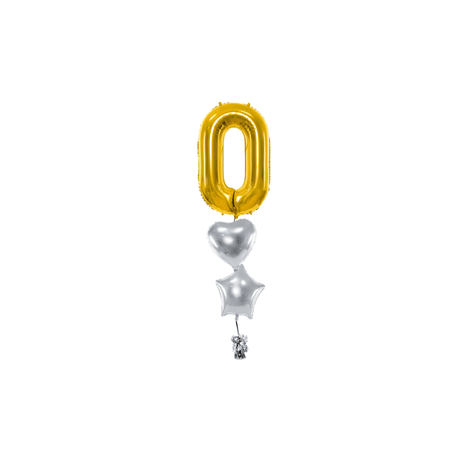 Ballone Zahl 86cm Metallic gold (1 Stk.)