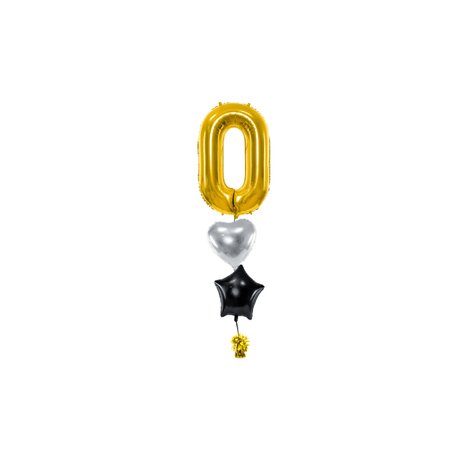 Ballone Zahl 86cm Metallic gold (1 Stk.)