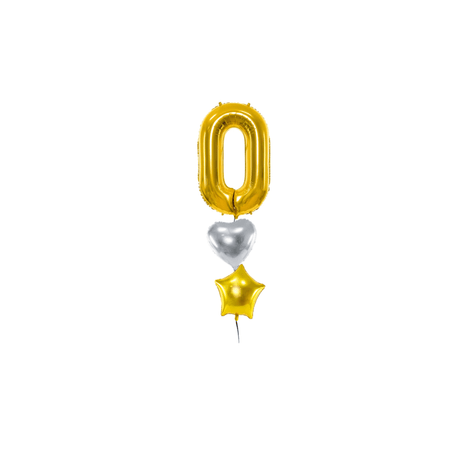Ballone Zahl 86cm Metallic gold (1 Stk.)
