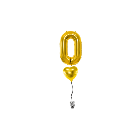 Ballone Zahl 86cm Metallic gold (1 Stk.)