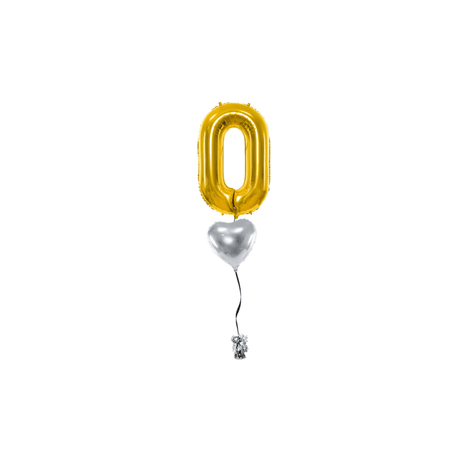 Ballone Zahl 86cm Metallic gold (1 Stk.)