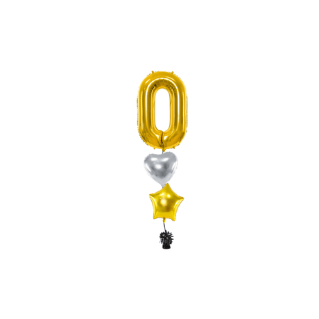 Ballone Zahl 86cm Metallic gold (1 Stk.)