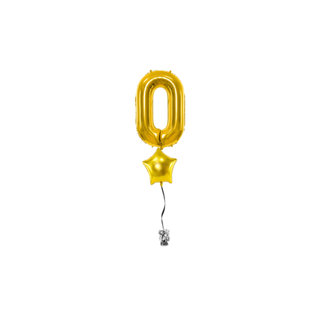 Ballone Zahl 86cm Metallic gold (1 Stk.)