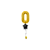 Ballone Zahl 86cm Metallic gold (1 Stk.)