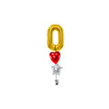 Ballone Zahl 1 in gold Ballonbouquet