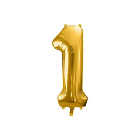 Ballone Zahl 1 in gold Ballonbouquet