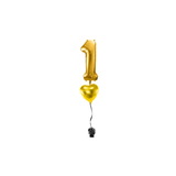 Ballone Zahl 1 in gold Ballonbouquet