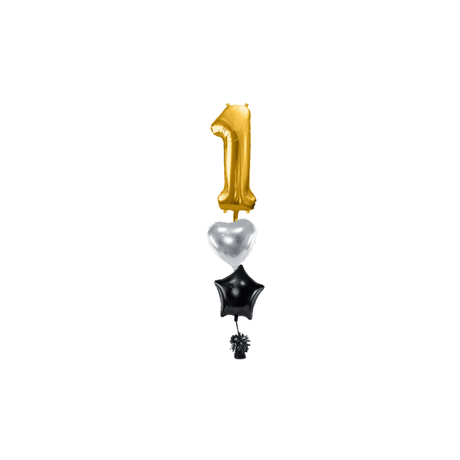 Ballone Zahl 1 in gold Ballonbouquet