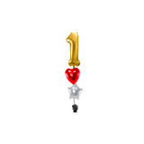 Ballone Zahl 1 in gold Ballonbouquet