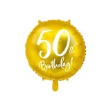 Ballone 50th Birthday 45cm Metallic gold (1 Stk.)