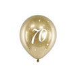 Ballone 70th 30cm Glossy gold (6 Stk.)