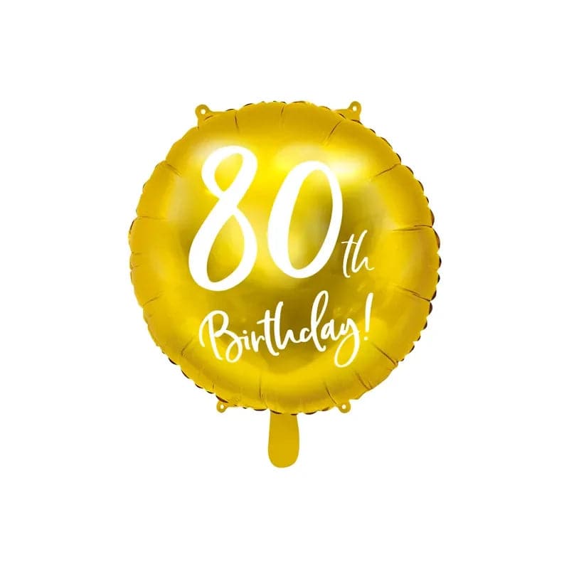 Ballone 80th Birthday 45cm Metallic gold (1 Stk.)