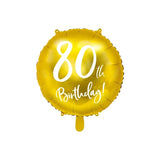 Ballone 80th Birthday 45cm Metallic gold (1 Stk.)