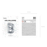 Ballone Buchstabe B 36cm Metallic silber (1 Stk.)