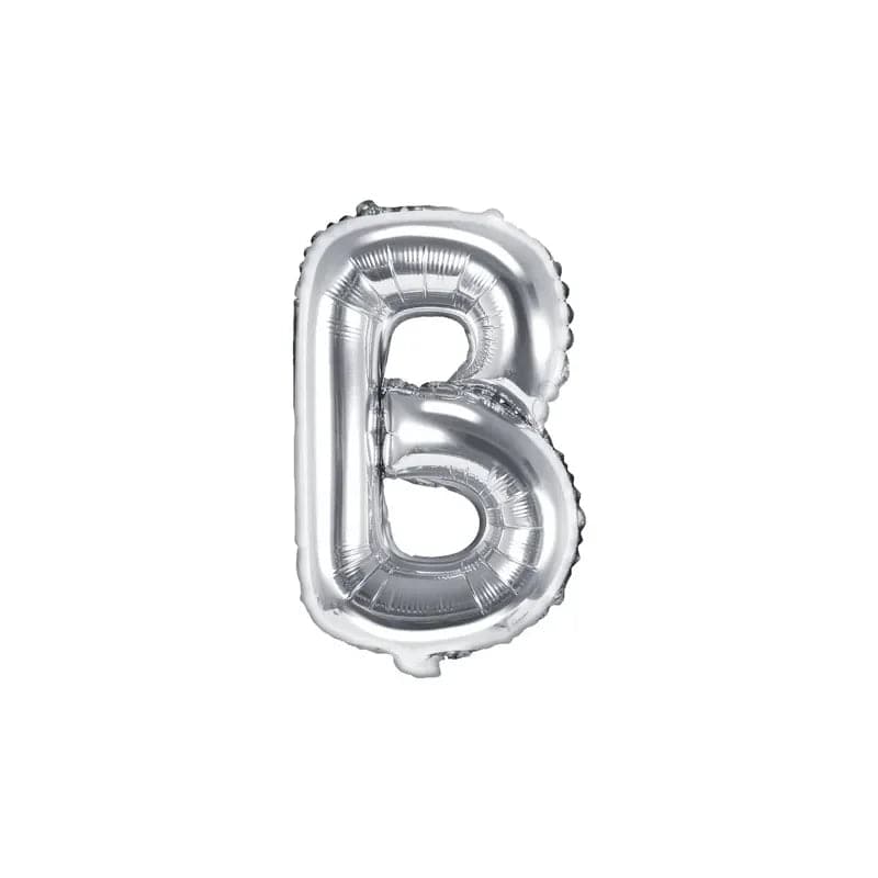 Ballone Buchstabe B 36cm Metallic silber (1 Stk.)