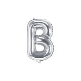 Ballone Buchstabe B 36cm Metallic silber (1 Stk.)