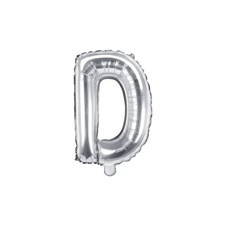 Ballone Buchstabe D 36cm Metallic silber (1 Stk.)