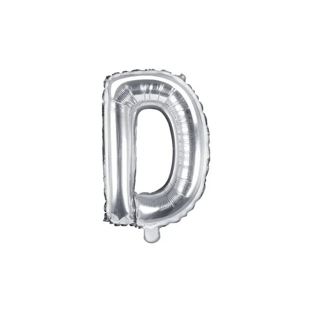 Ballone Buchstabe D 36cm Metallic silber (1 Stk.)
