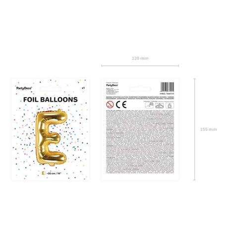 Ballone Buchstabe E 35cm Metallic gold (1 Stk.)