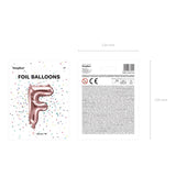 Ballone Buchstabe F 35cm Metallic roségold (1 Stk.)
