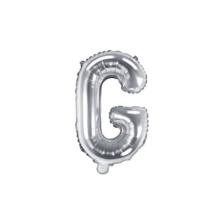 Ballone Buchstabe G 36cm Metallic silber (1 Stk.)