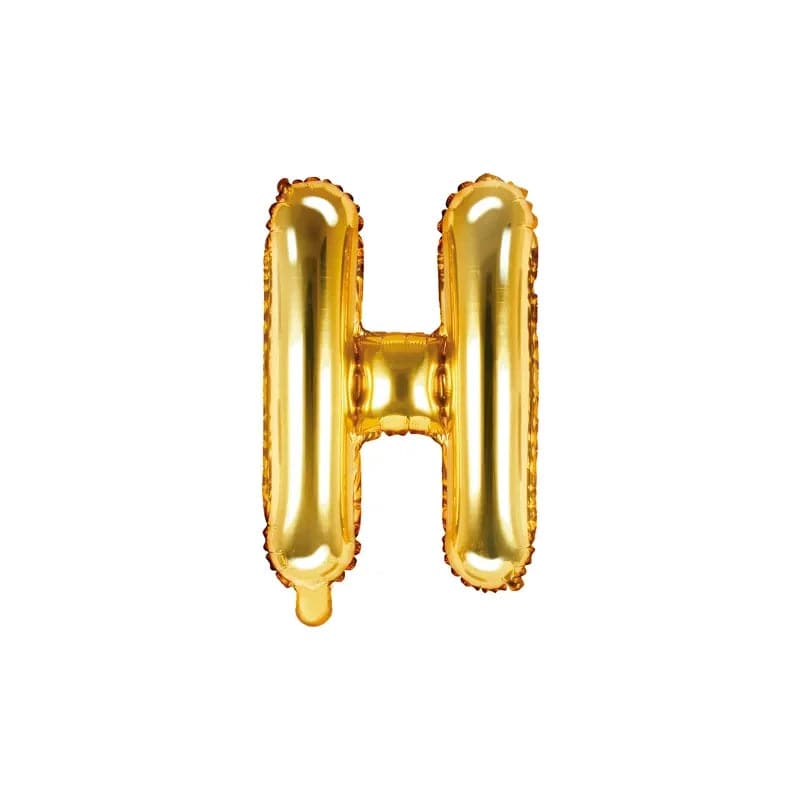 Ballone Buchstabe H 35cm Metallic gold (1 Stk.)