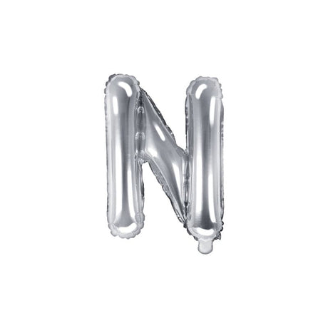 Ballone Buchstabe N 36cm Metallic silber (1 Stk.)