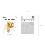 Ballone Buchstabe P 35cm Metallic gold (1 Stk.)