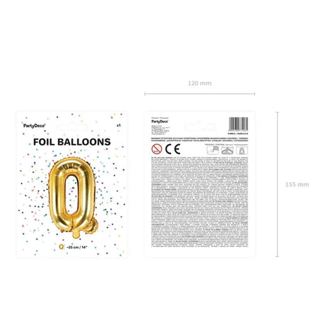 Ballone Buchstabe Q 35cm Metallic gold (1 Stk.)