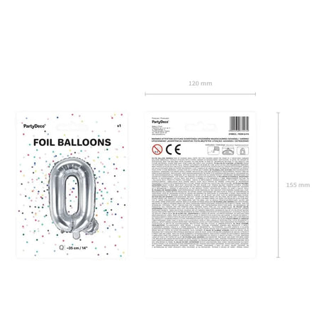 Ballone Buchstabe Q 36cm Metallic silber (1 Stk.)