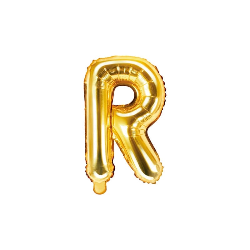 Ballone Buchstabe R 35cm Metallic gold (1 Stk.)