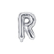Ballone Buchstabe R 36cm Metallic silber (1 Stk.)