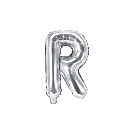 Ballone Buchstabe R 36cm Metallic silber (1 Stk.)