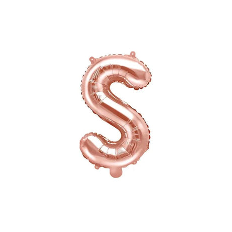 Ballone Buchstabe S 35cm Metallic roségold (1 Stk.)